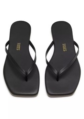 TKEES Square-Toe Lily Leather Sandals