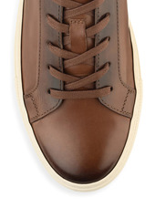 To Boot Burnished Leather Sneakers
