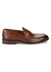 To Boot Cutler Croc-Embossed Leather Loafers