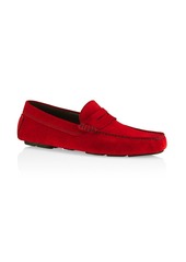 To Boot Driver Contrast Stitch Suede Loafers