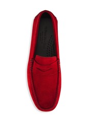 To Boot Driver Contrast Stitch Suede Loafers