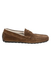 To Boot Norse Shearling-Lined Suede Penny Loafers