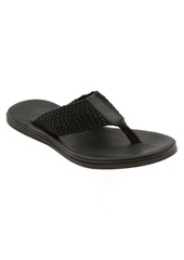 To Boot New York 'Cadiz' Braided Leather Flip Flop in Vintage Nero at Nordstrom