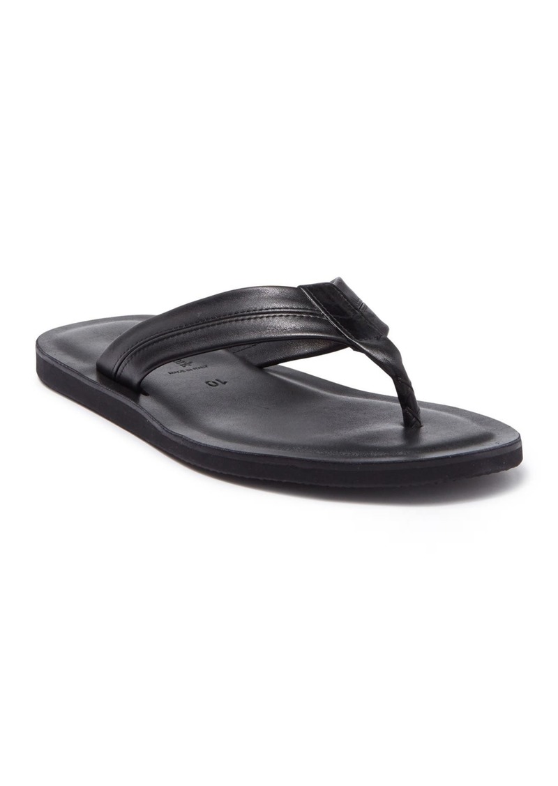 TO BOOT NEW YORK Limon Leather Flip Flop in Black at Nordstrom Rack