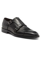 TO BOOT NEW YORK Pendleton Cap Toe Double Monk Strap Shoe in Crust Nero at Nordstrom Rack