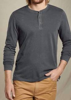 Toad & Co Men's Primo L/s Henley Top In Soot