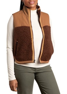 Toad & Co Sespe High Pile Fleece Mixed Media Recycled Wool Blend Vest in Dark Roast at Nordstrom