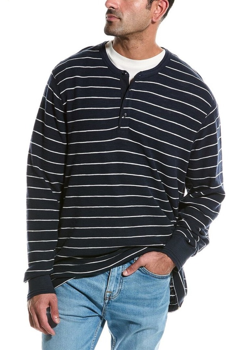 Todd Snyder Lightweight Stripe Mini Waffle Henley