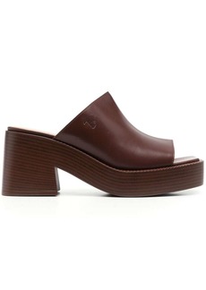 Tod's 80mm leather platform mules