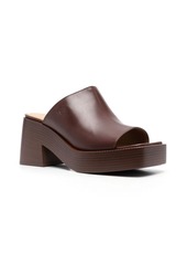 Tod's 80mm leather platform mules