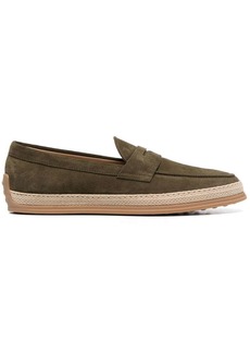 Tod's almond-toe suede loafers