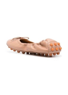 Tod's Beige Gommino Ballerina Shoes in Leather Woman