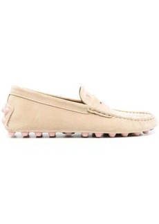 Tod's Beige Gommino Suede Loafers in Leather Woman