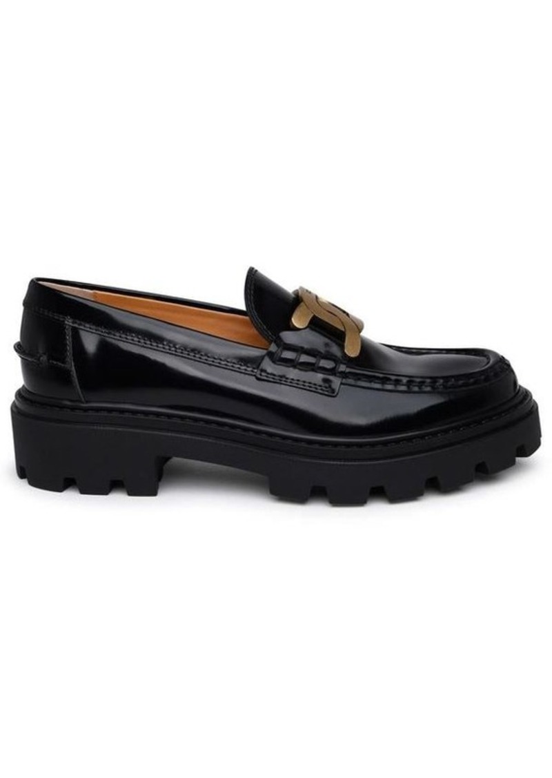 Tod's Black leather loafers