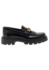 Tod's Black Loafers with Oversized Platform in Patent Leather Woman