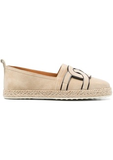 Tod's chain-link detail espadrilles