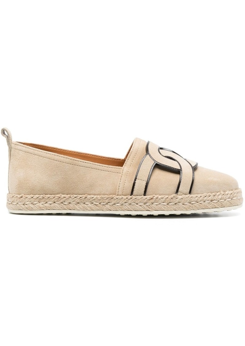 Tod's chain-link detail espadrilles