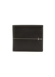 Tod's contrast-stitch bi-fold leather wallet