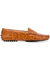 Tod's crocodile-effect loafers
