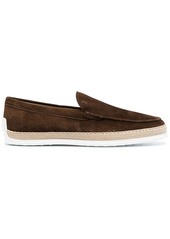 Tod's almond-toe suede loafers