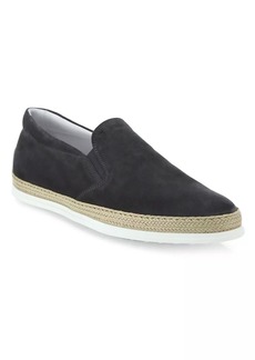 Tod's Jute-Trimmed Suede Espadrille Sneakers