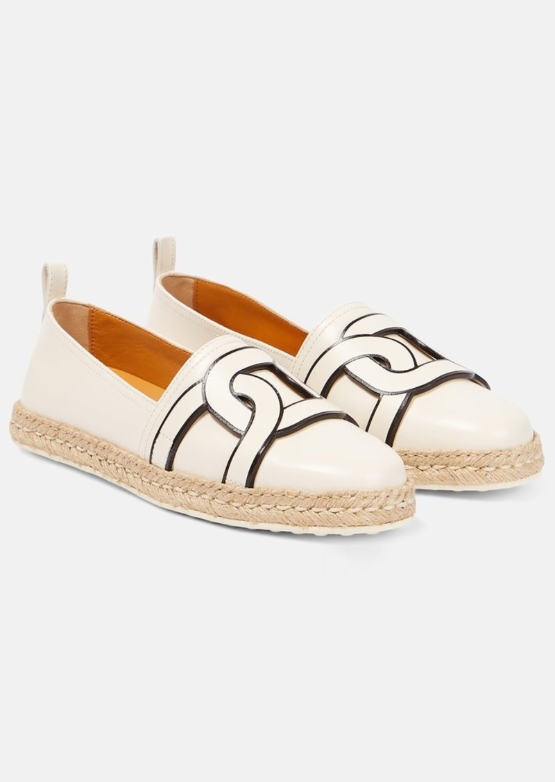 Tod's Kate leather espadrilles