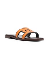 Tod's leather logo strap sandals