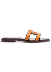 Tod's leather logo strap sandals