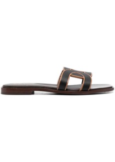 Tod's leather logo strap sandals