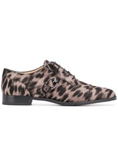 Tod's leopard print oxford shoes