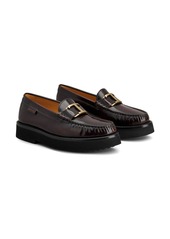 Tod's logo-buckle leather loafers