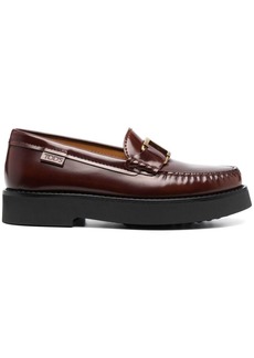 Tod's logo-buckle leather loafers