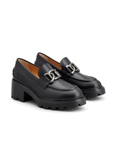 Tod's logo-buckle leather loafers