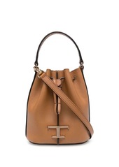 Tod's logo-charm leather bucket bag