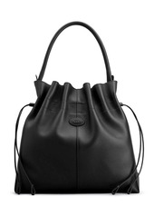 Tod's logo-patch leather bucket bag