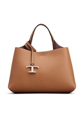 Tod's logo-pendant leather tote bag