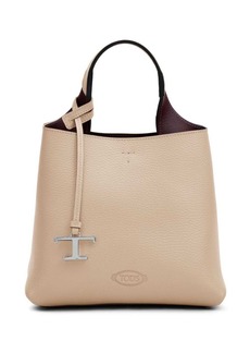 Tod's logo-pendant leather tote bag