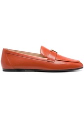 Tod's logo plaque leather loafers