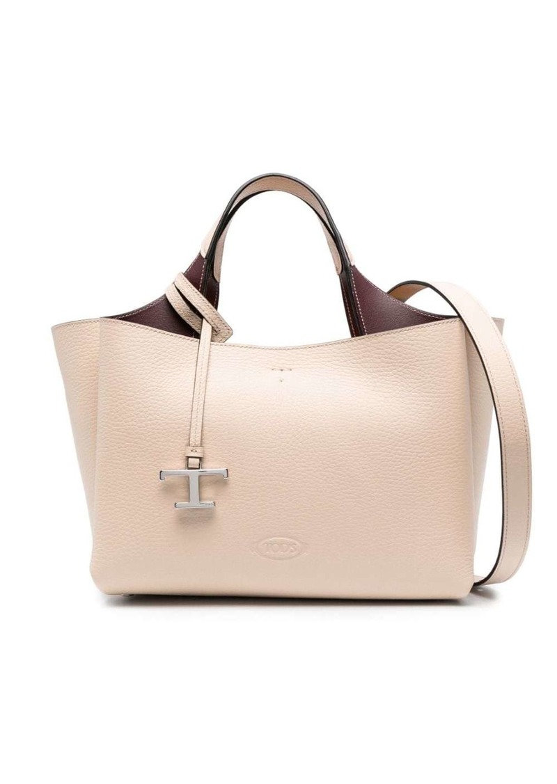 Tod's logo-plaque leather tote bag