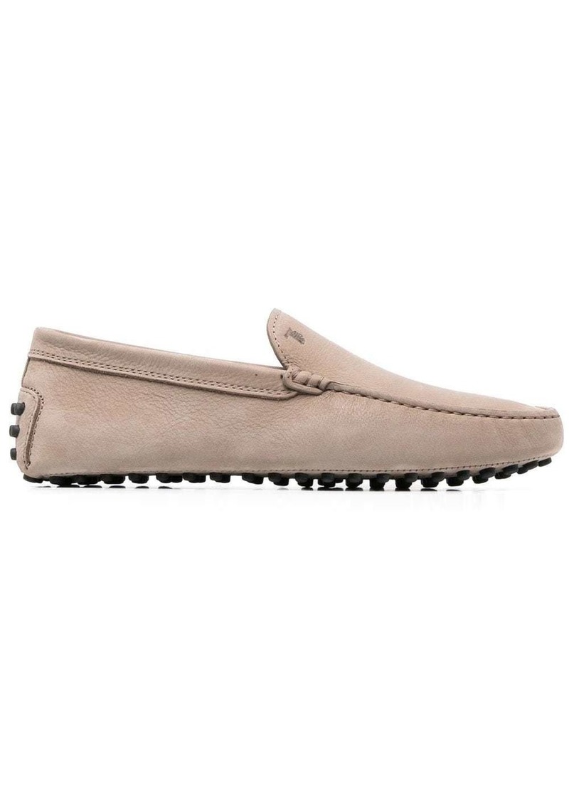 Tod's logo-plaque suede loafers