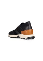 Tod's Logo Runner Knit & Suede Sneakers