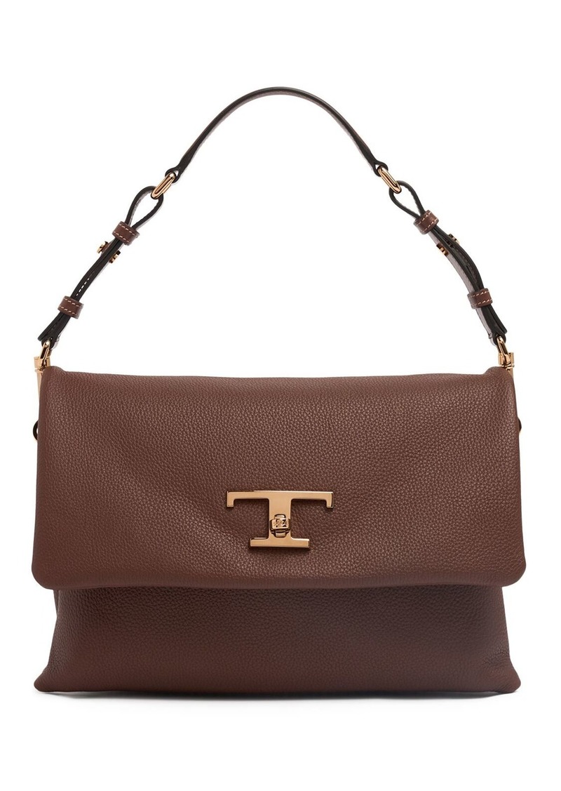 Tod's Medium T Timeless Flap Leather Bag