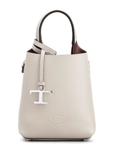 Tod's mini logo-pendant leather bag