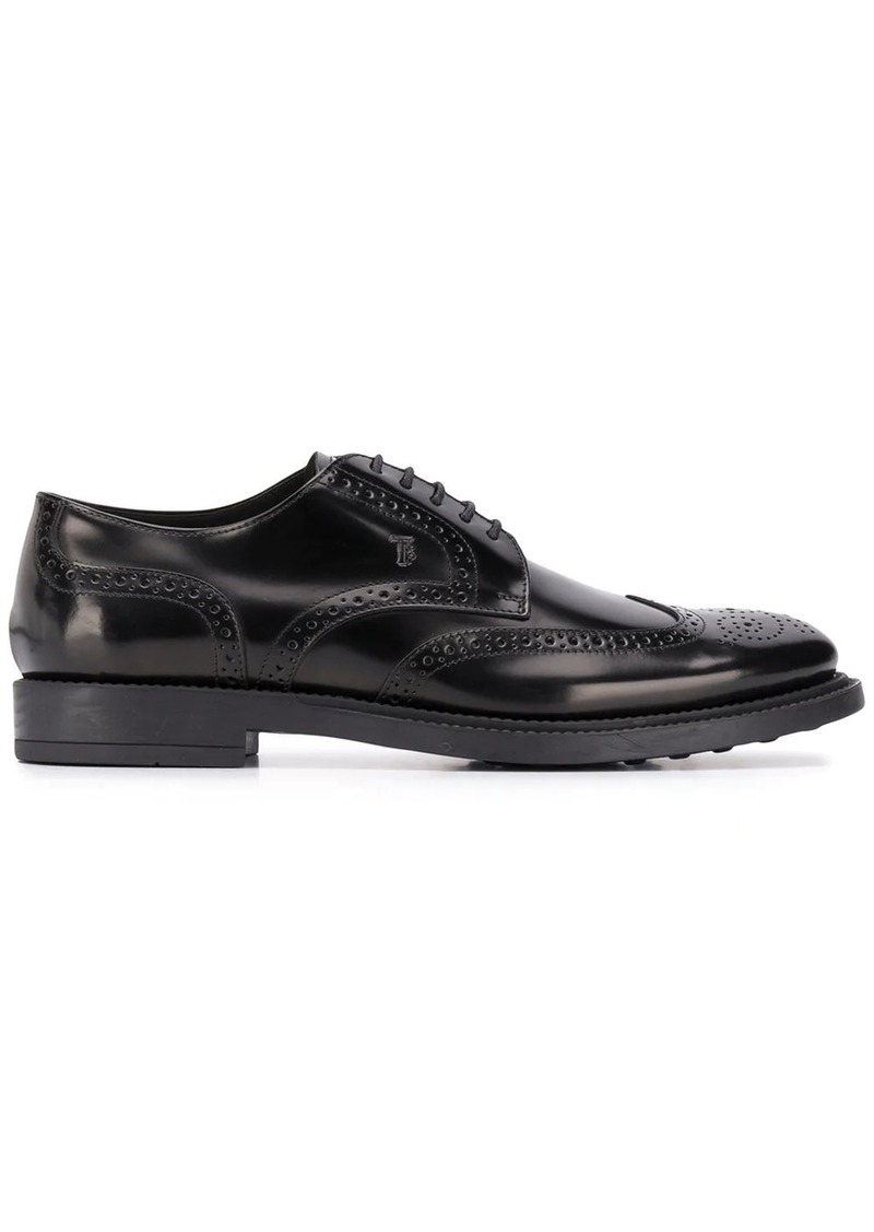 Tod's lace-up high-shine brogues