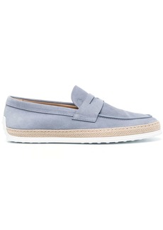 Tod's penny-slot suede loafers