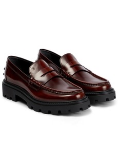 Tod's Platform leather penny loafers