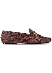 Tod's snakeskin effect loafers