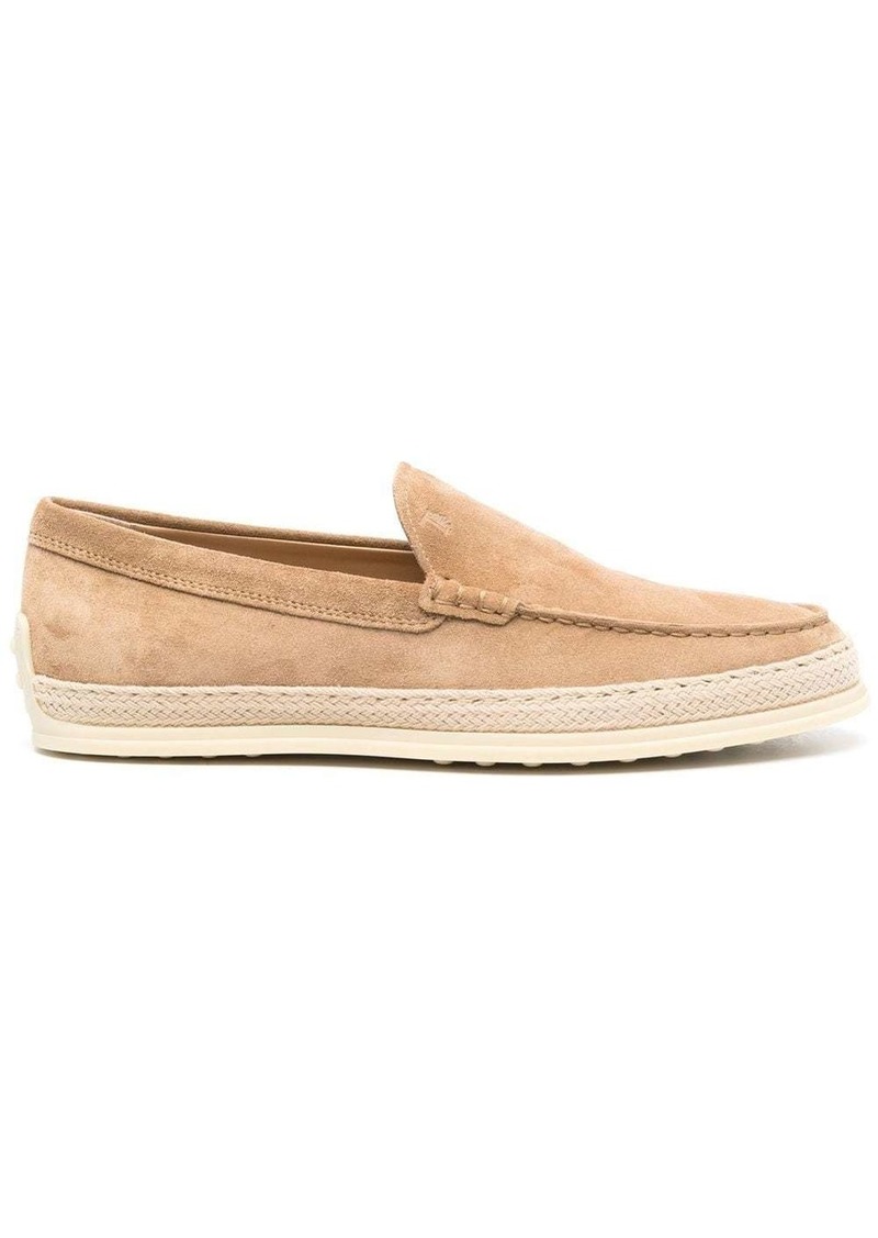 Tod's suede espadrille loafers