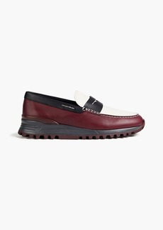 Tod's - Alber Elbaz color-block leather penny loafers - Purple - UK 8