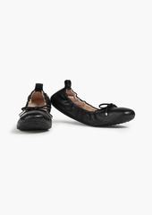 Tod's - Bow-embellished leather ballet flats - Black - EU 34.5